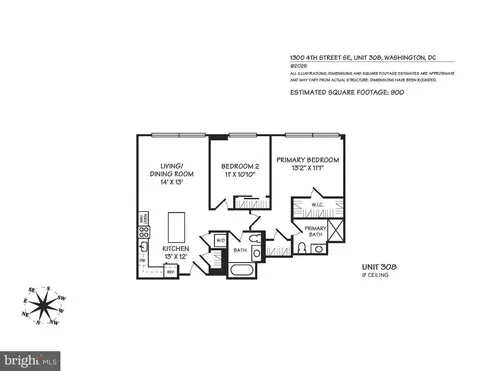 Floorplan - 1300 4th St SE #308, Washington, DC 20003 photo 1 of 1