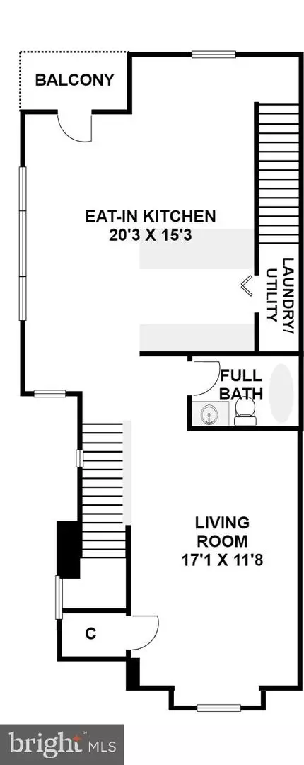 Floorplan - 1377 K St SE #2, Washington, DC 20003 photo 3 of 3