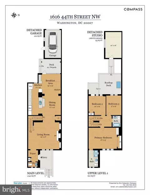 Floorplan - 1616 44th St NW, Washington, DC 20007 photo 2 of 3