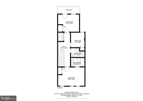 Floorplan - 2126 4th St NE, Washington, DC 20002 photo 2 of 4