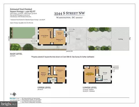 Floorplan - 3544 S Street St NW, Washington, DC 20007 photo 1 of 1