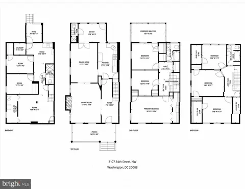 Floorplan - 3107 34th St NW, Washington, DC 20008 photo 1 of 1