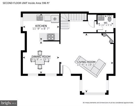 Floorplan - 509 3rd St NE, Washington, DC 20002 photo 2 of 3