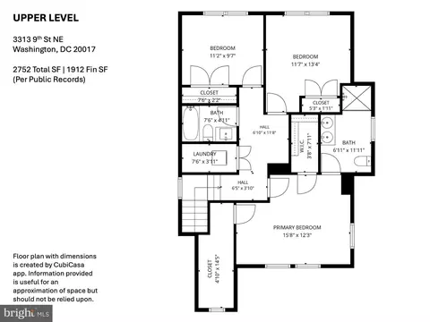 Floorplan - 3313 9th St NE, Washington, DC 20017 photo 2 of 3