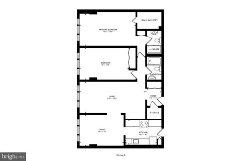 Floorplan - 2501 Calvert St NW #103, Washington, DC 20008 photo 1 of 1