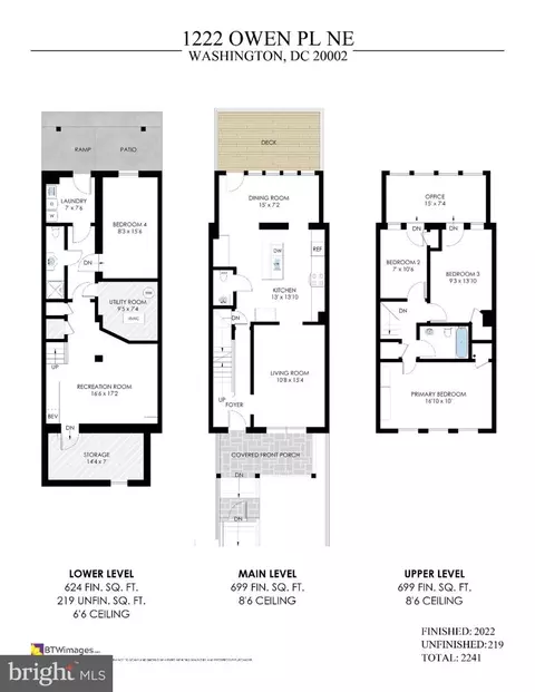 Floorplan - 1222 Owen Pl NE, Washington, DC 20002 photo 4 of 4