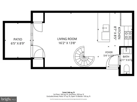 Floorplan - 2105 M St NE #1, Washington, DC 20002 photo 2 of 3