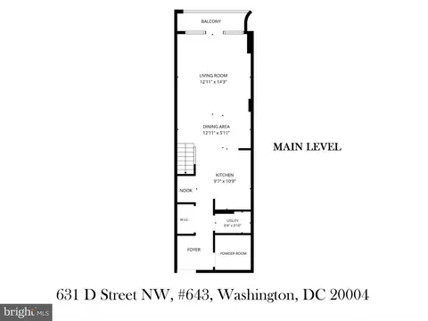 Floorplan - 631 D St NW #643, Washington, DC 20004 photo 1 of 3