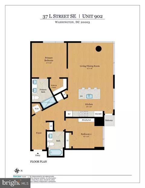 Floorplan - 37 L St SE #902, Washington, DC 20003 photo 1 of 1