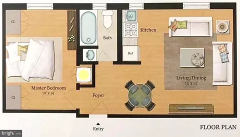 Floorplan - 3520 W Pl Nw NW #202, Washington, DC 20007 photo 1 of 1