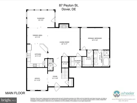 Floorplan - 87 Peyton St, Dover, DE 19901 photo 1 of 2