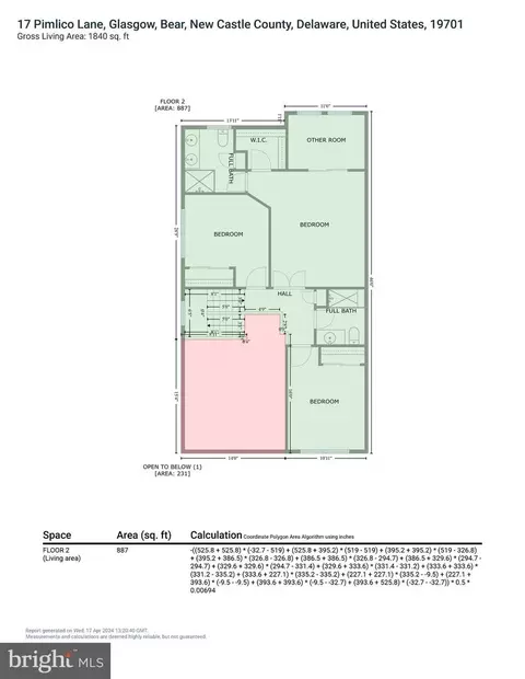 Floorplan - 17 Pimlico Ln, Bear, DE 19701 photo 4 of 5