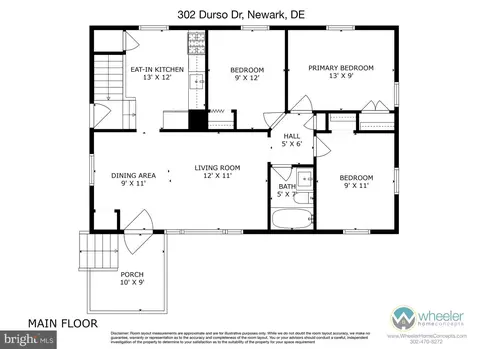 Floorplan - 302 Durso Dr, Newark, DE 19711 photo 1 of 2
