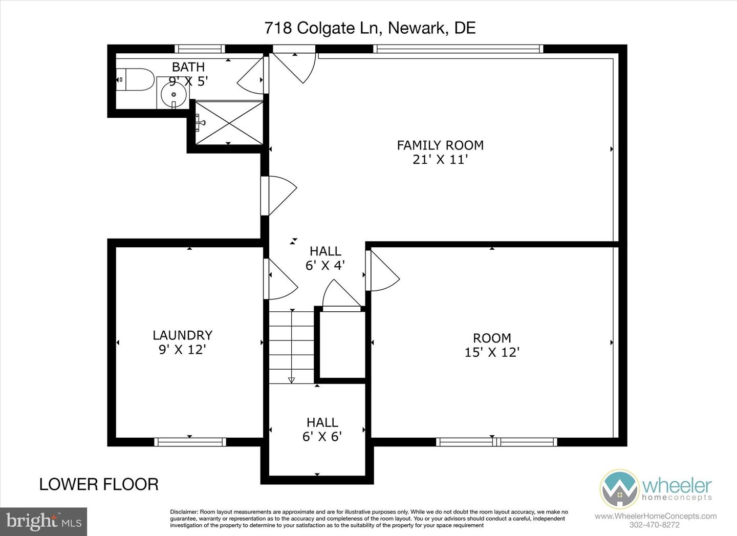 Floorplan - 718 Colgate Ln, Newark, DE 19711 photo 2 of 2