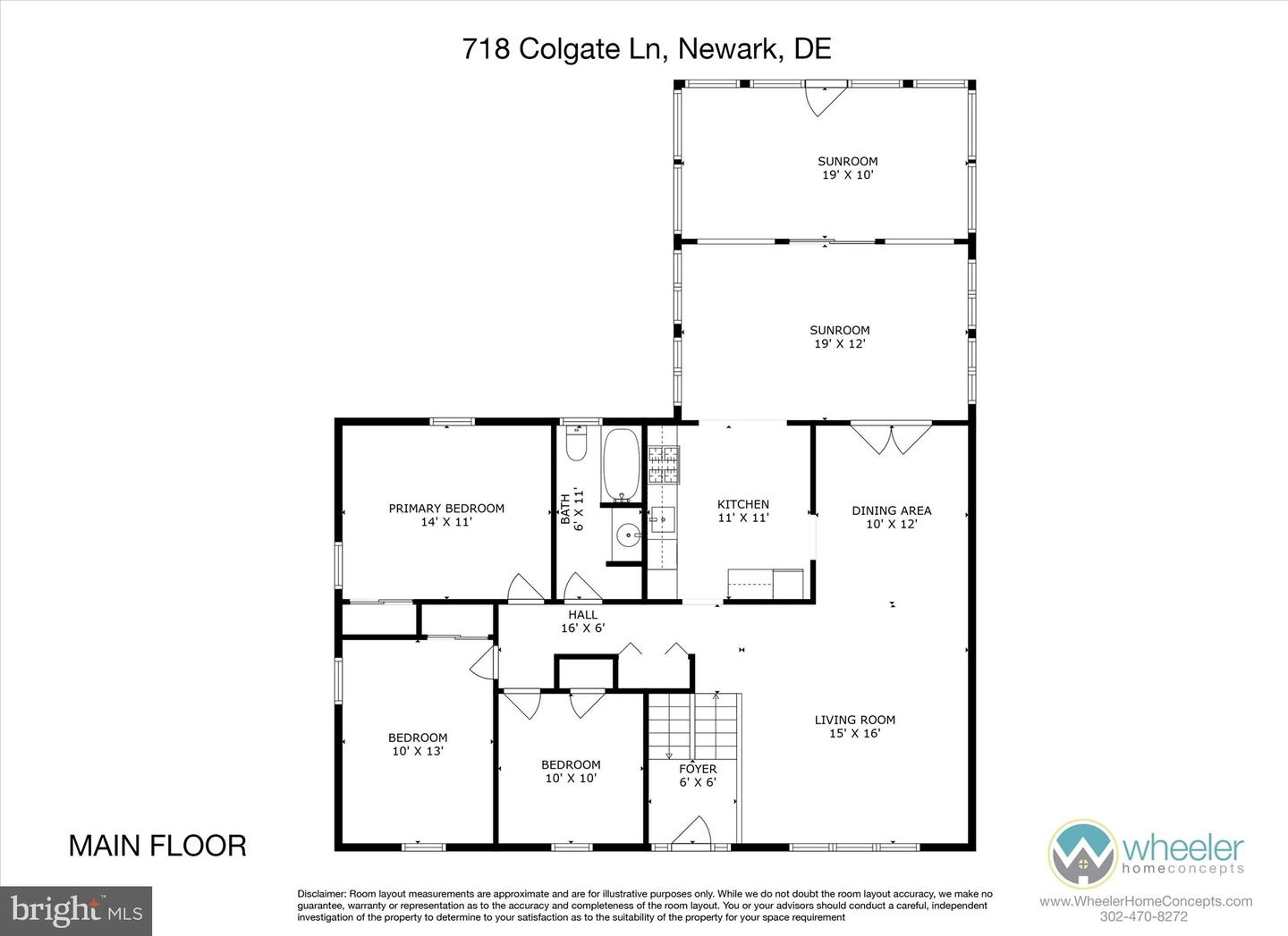 Floorplan - 718 Colgate Ln, Newark, DE 19711 photo 1 of 2
