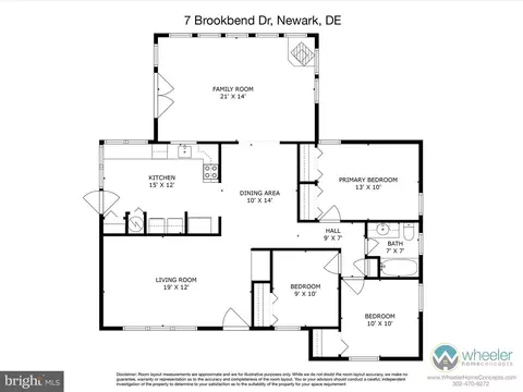 Floorplan - 7 Brookbend Dr, Newark, DE 19713 photo 1 of 1
