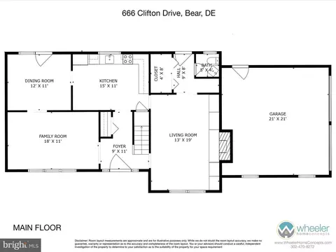 Floorplan - 666 Clifton Dr, Bear, DE 19701 photo 1 of 2