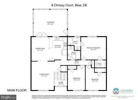 Floorplan - 8 Chrissy Ct, Bear, DE 19701 photo 1 of 2
