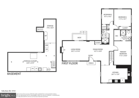 Floorplan - 1646 Bear Corbitt Rd, Bear, DE 19701 photo 1 of 1