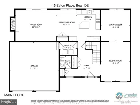 Floorplan - 15 Eaton Pl, Bear, DE 19701 photo 1 of 3