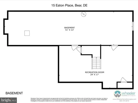 Floorplan - 15 Eaton Pl, Bear, DE 19701 photo 3 of 3