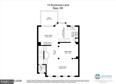 Floorplan - 13 Sycamore Ln, Bear, DE 19701 photo 2 of 3