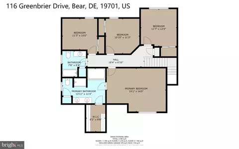 Floorplan - 116 Greenbrier Dr, Bear, DE 19701 photo 4 of 5