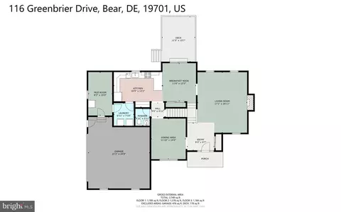 Floorplan - 116 Greenbrier Dr, Bear, DE 19701 photo 3 of 5