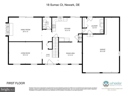 Floorplan - 18 Sumac Ct, Newark, DE 19702 photo 1 of 3