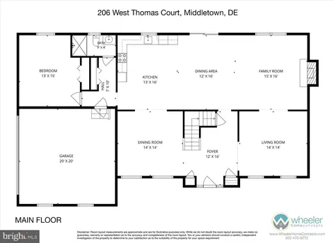 Floorplan - 206 W Thomas Ct, Middletown, DE 19709 photo 1 of 2