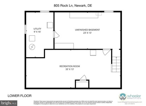 Floorplan - 805 Rock Ln, Newark, DE 19713 photo 1 of 3