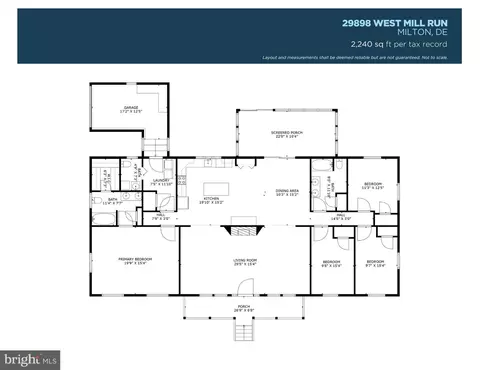 Floorplan - 29898 W Mill Run, Milton, DE 19968 photo 1 of 1