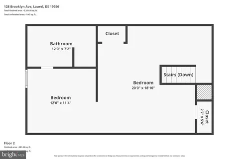 Floorplan - 128 Brooklyn Ave, Laurel, DE 19956 photo 2 of 4