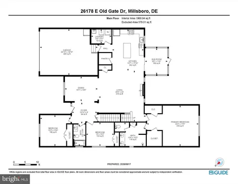 Floorplan - 26178 E Old Gate Dr, Millsboro, DE 19966 photo 1 of 4
