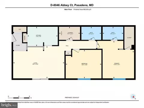 Floorplan - 8046 Abbey Ct #D, Pasadena, MD 21122 photo 1 of 1