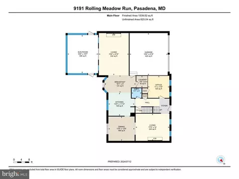 Floorplan - 9191 Rolling Meadow Run, Pasadena, MD 21122 photo 1 of 3