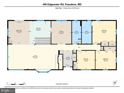 Floorplan - 490 Edgewater Rd, Pasadena, MD 21122 photo 1 of 2