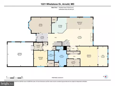 Floorplan - 1221 Whetstone Dr, Arnold, MD 21012 photo 1 of 3