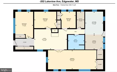 Floorplan - 202 Lakeview Ave, Edgewater, MD 21037 photo 1 of 1