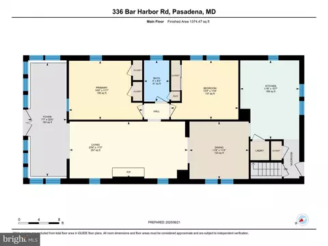 Floorplan - 336 Bar Harbor Rd, Pasadena, MD 21122 photo 2 of 3