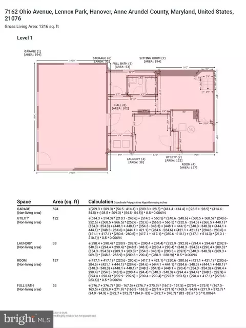 Floorplan - 7162 Ohio Ave, Hanover, MD 21076 photo 5 of 7