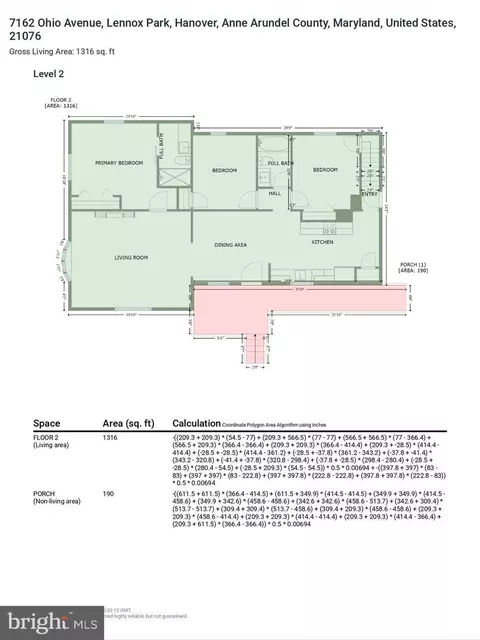 Floorplan - 7162 Ohio Ave, Hanover, MD 21076 photo 6 of 7