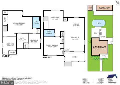 Floorplan - 8443 Church Rd, Pasadena, MD 21122 photo 1 of 7