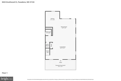 Floorplan - 8424 Smallwood Ct, Pasadena, MD 21122 photo 2 of 3