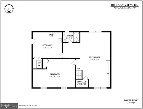 Floorplan - 1041 Skyview Dr, Annapolis, MD 21409 photo 2 of 3