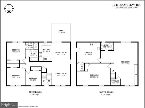 Floorplan - 1041 Skyview Dr, Annapolis, MD 21409 photo 3 of 3