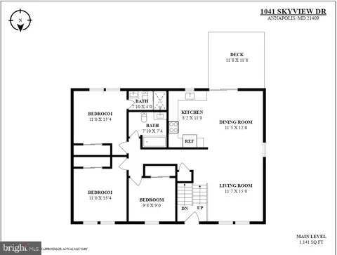 Floorplan - 1041 Skyview Dr, Annapolis, MD 21409 photo 1 of 3