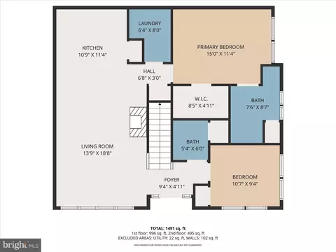 Floorplan - 124 Jacobia Dr #B-8, Pasadena, MD 21122 photo 2 of 3
