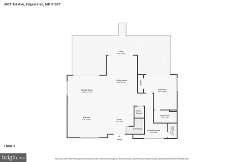 Floorplan - 3675 1st Ave, Edgewater, MD 21037 photo 1 of 3