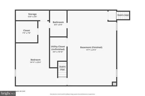 Floorplan - 342 Broadview Ln, Annapolis, MD 21401 photo 5 of 7